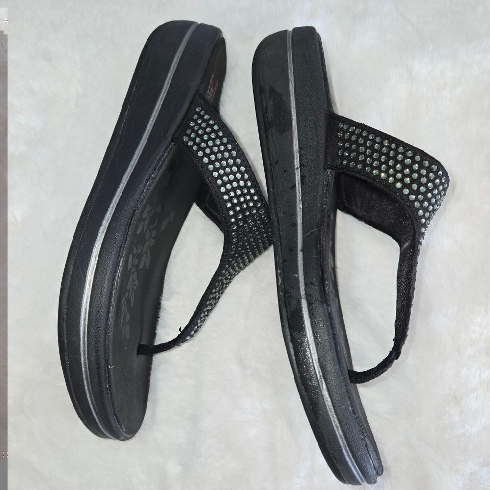 Women's Sketchers Memory Foam Relaxed Fit Rhinestone Embellished Sandals Size 7 - Picture 8 of 8